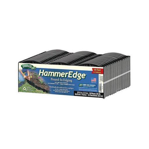 HammerEdge Durable Garden Border Edging - 18 Feet, Easy No-Dig DIY