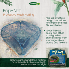 Pop-Net Protective Pest Screen & Anti-Hail Mesh