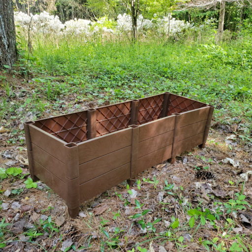 Square Foot Planter - Raised Bed Weather-Proof Faux Wood Garden Kit - 12in x 9in Panels