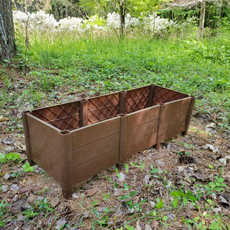 Square Foot Planter - Raised Bed Weather-Proof Faux Wood Garden Kit - 12in x 9in Panels