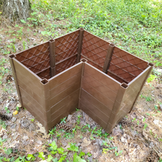 Square Foot Planter - Raised Bed Weather-Proof Faux Wood Garden Kit - 12in x 9in Panels