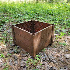 Square Foot Planter - Raised Bed Weather-Proof Faux Wood Garden Kit - 12in x 9in Panels