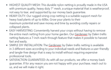 Trellis Netting For Vertical Gardening - Heavy-Duty Vegetable & Tomato Growth Mesh